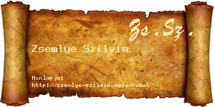 Zsemlye Szilvia névjegykártya